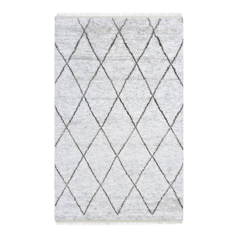 Overton Handmade Shaggy Boho Moroccan Area Rug