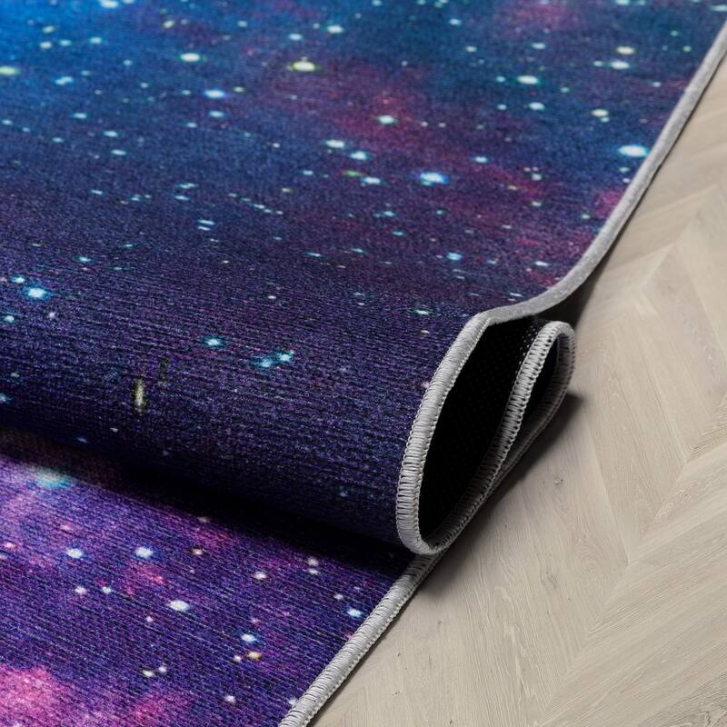Well Woven Celestial Space Modern Abstract Kids Rug