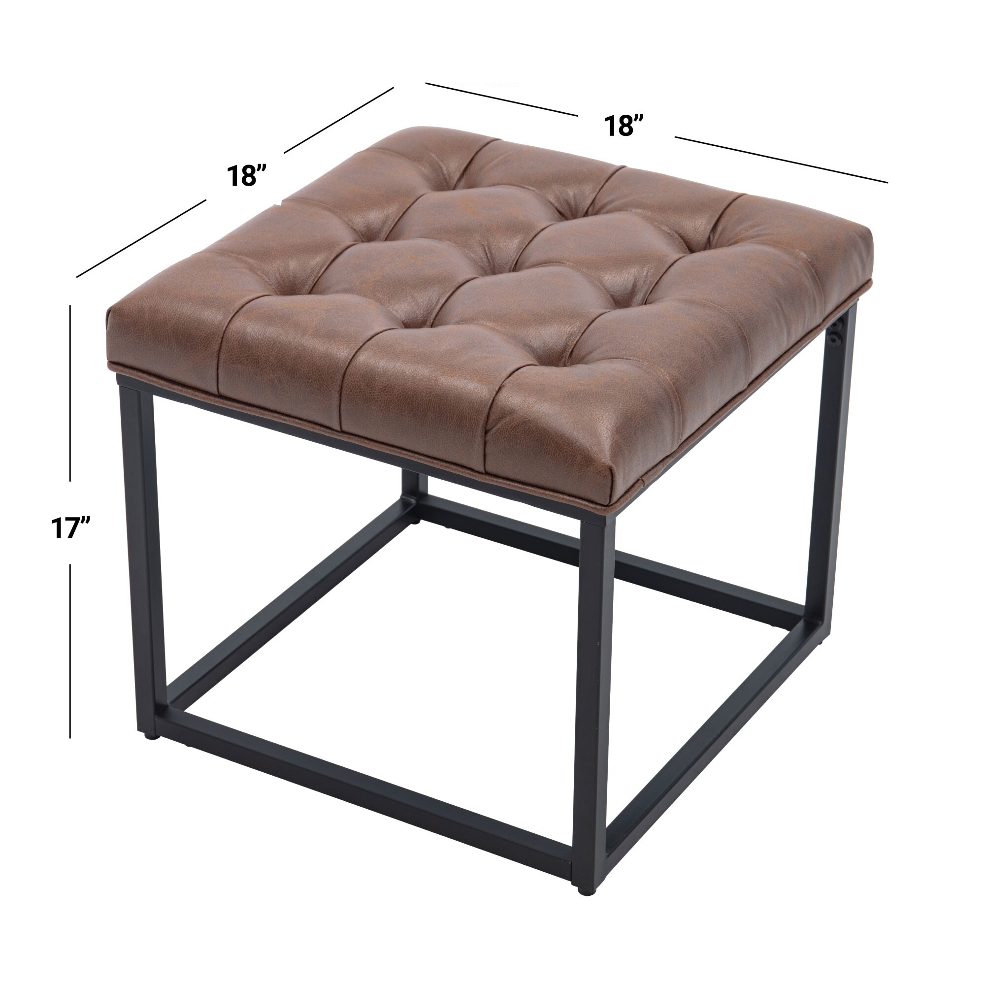 Kotter Home Square Button Tufted Ottoman
