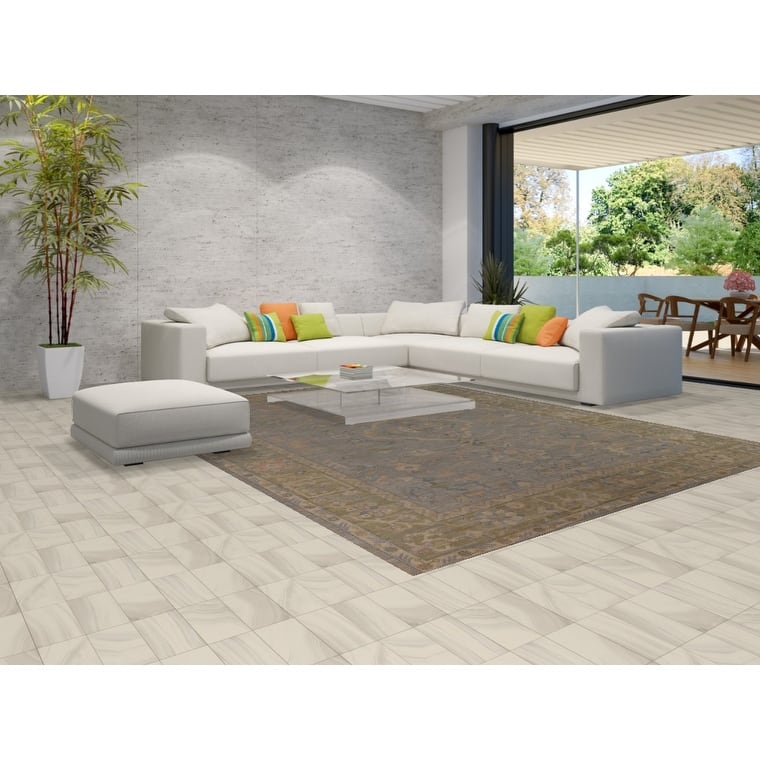 Vegetable Dye Oushak Turkish Area Rug Hand-Knotted Grey Wool Carpet - 9'5"x 12'1"