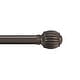 preview thumbnail 18 of 33, Adjustable Window Curtain Rod and Cap Shaped Finial 48-84" - Bronze