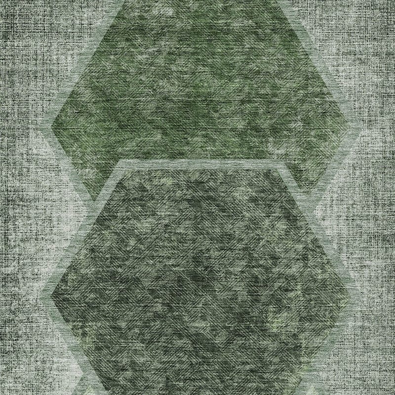 HomeRoots Geometric Transitional Rectangle Outdoor Rug