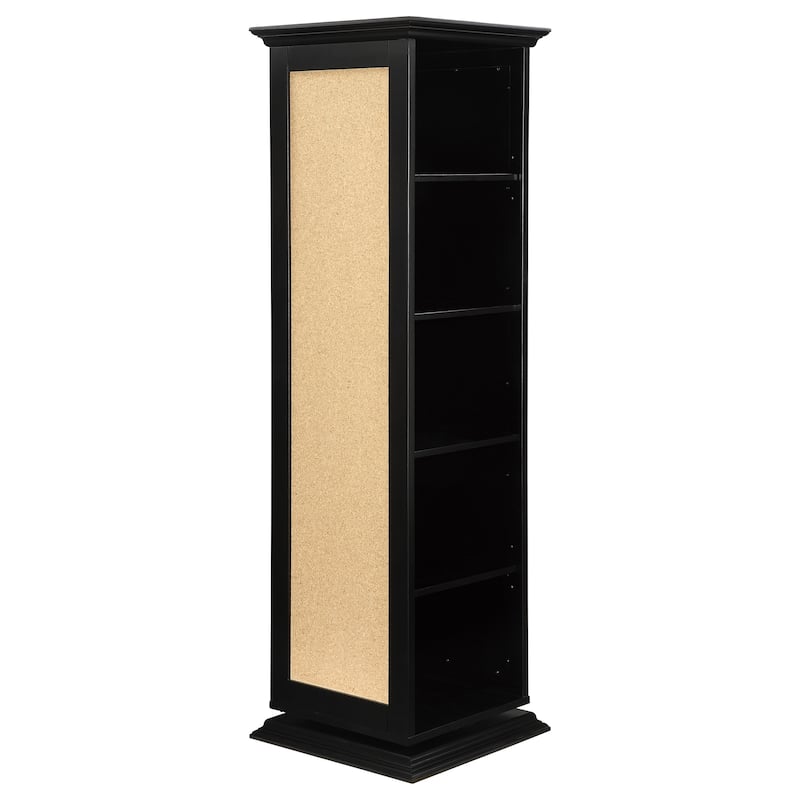 Robinsons Swivel Accent Cabinet with Cork Board - Black