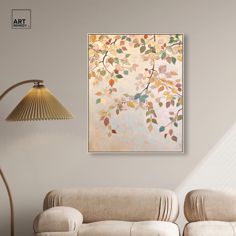 Leaf Swirl Canvas by Art Remedy