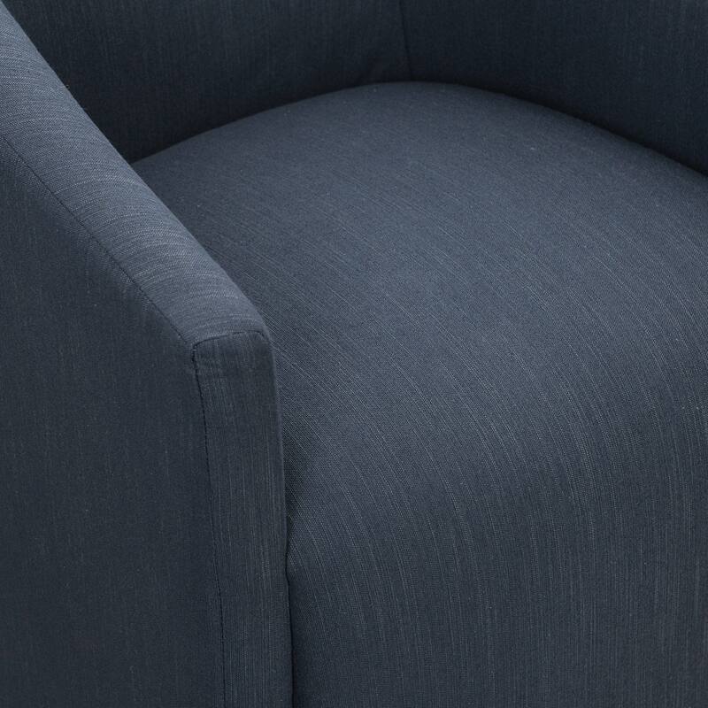 KINWELL 25" Performance Fabric Upholstered Rolling Dining Armchair