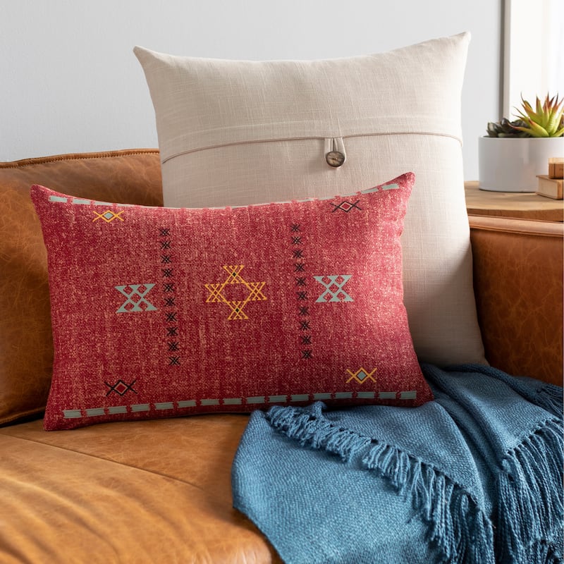 Artistic Weavers Joellen Southwestern Print 13x20-inch Lumbar Throw Pillow - Polyester - Red