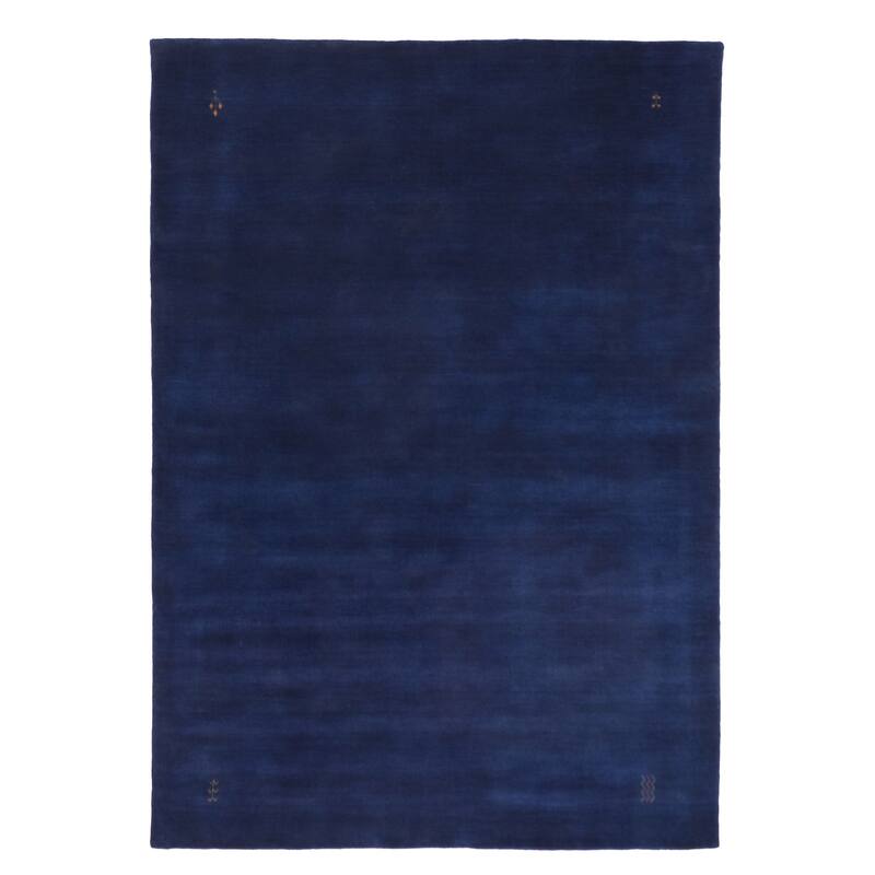 ECARPETGALLERY Hand Loomed Kashkuli Gabbeh Navy Wool Rug - 5'3 x 7'7