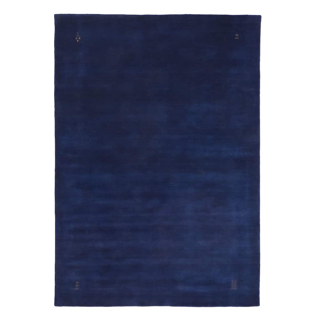 ECARPETGALLERY Hand Loomed Kashkuli Gabbeh Navy Wool Rug - 5'3 x 7'7