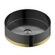 preview thumbnail 4 of 13, Karran Cinox Stainless Steel Round Vessel Sink Gunmetal Grey and Gold