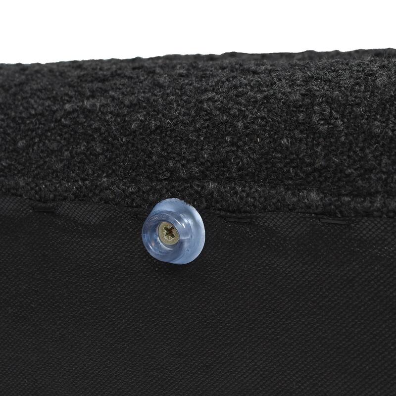 Mid-Century Modern Design 49" Upholstered Oval Storage Bench, Boucle, No assembly required