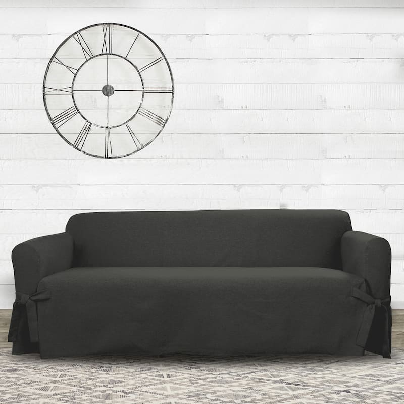 SureFit Farmhouse Basketweave 1 Piece Sofa Slipcover