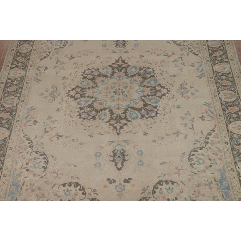 Floral Tabriz Persian Area Rug Handmade Traditional Wool Carpet - 8'3"x 10'10"