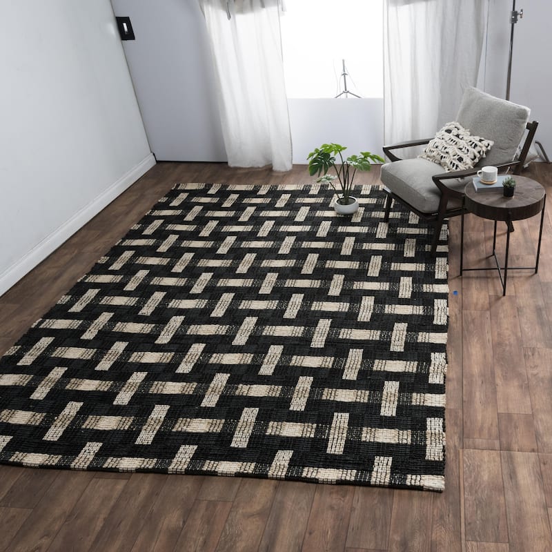 Villa by Classic Home Preston Black/Ivory 9x12 - Black/Ivory - 9x12 - Rectangle