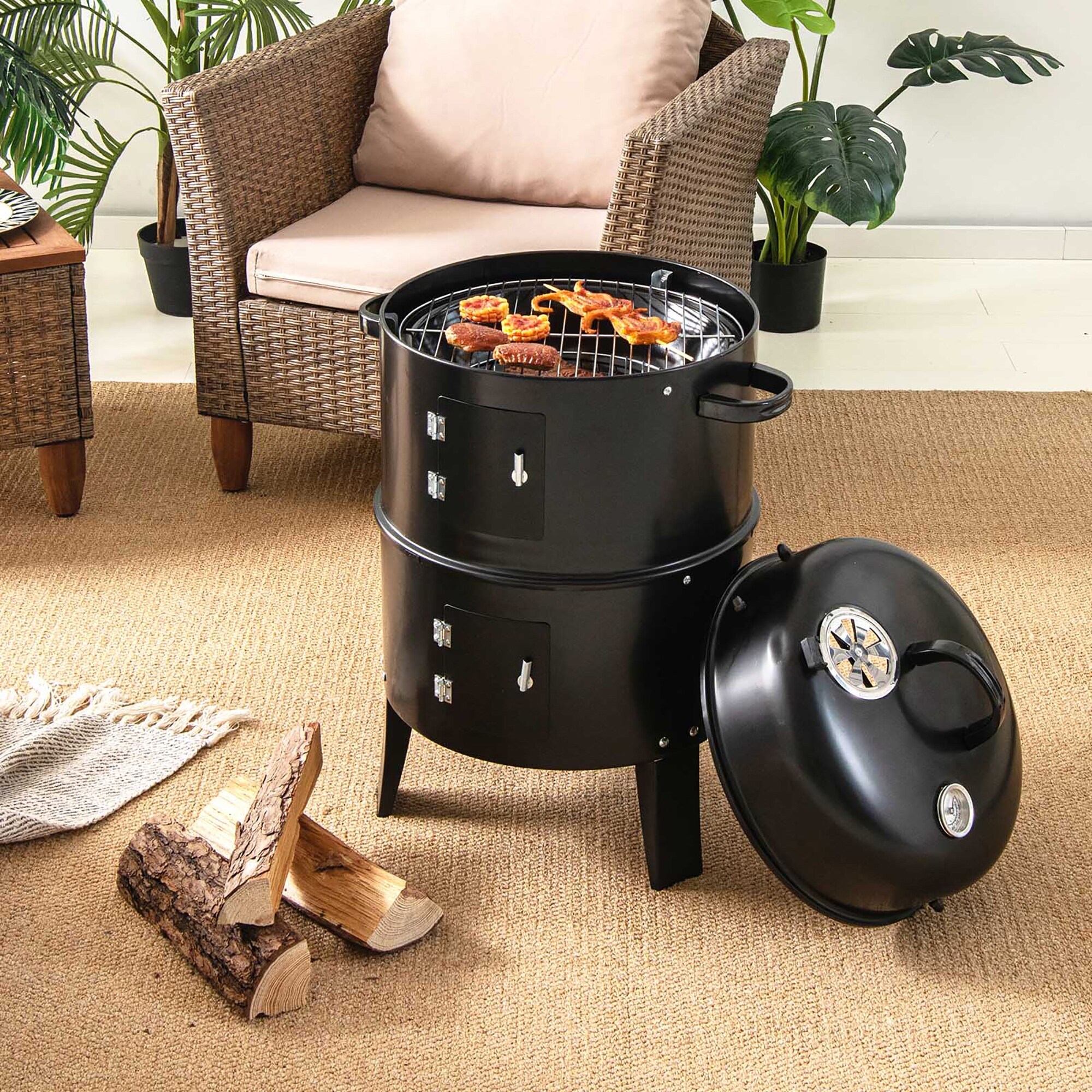 Vertical charcoal grill deals