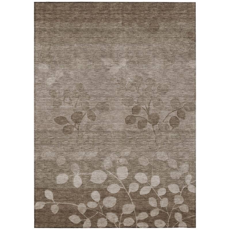 HomeRoots Floral Transitional Rectangle Outdoor Rug