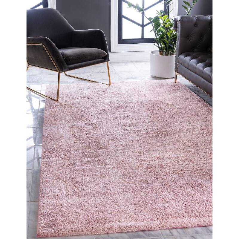 Solid/Striped Zoit Collection Area Rug - 5'x7'7" - Pink