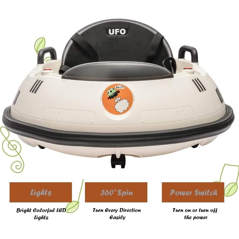 12V Bumper Car with Remote Control, Battery Powered Ride On Bumper Car