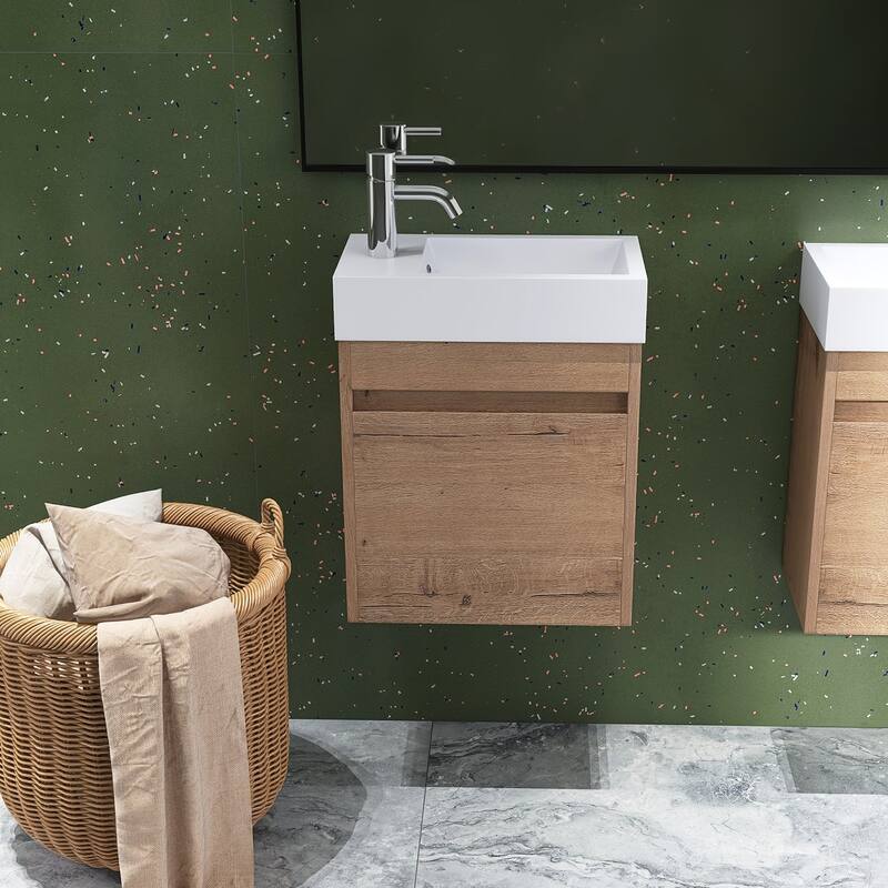 18 in.Mini Bath Vanity Set with Cultured Marble Vanity Top