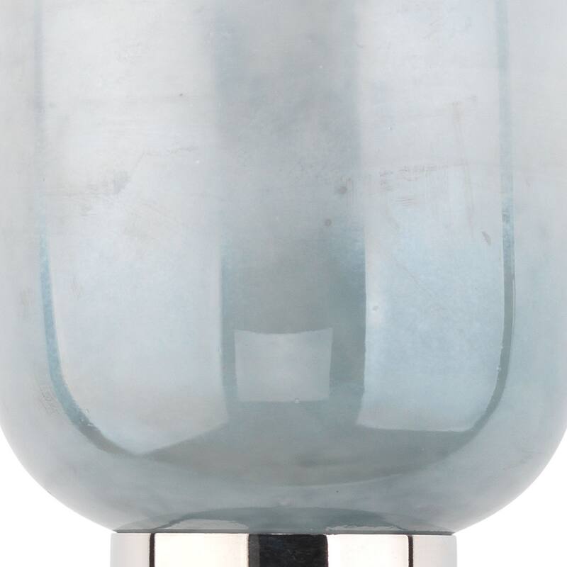 Abi 18 Inch Wall Sconce, Hand Blown Glass in Smooth Metallic Gray, 40W