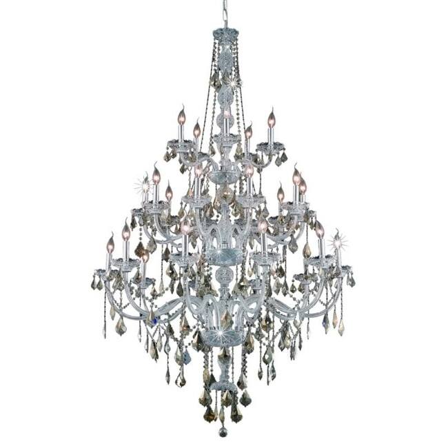 Elegant Lighting V7825G43-GT/RC Verona 25 Light 43" Wide Crystal - Chrome