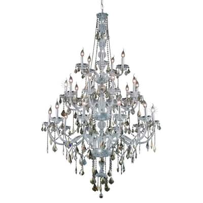 Elegant Lighting V7825G43-GT/RC Verona 25 Light 43" Wide Crystal