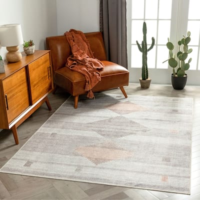 Well Woven Lotus Argonne Southwestern Machine Washable Area Rug