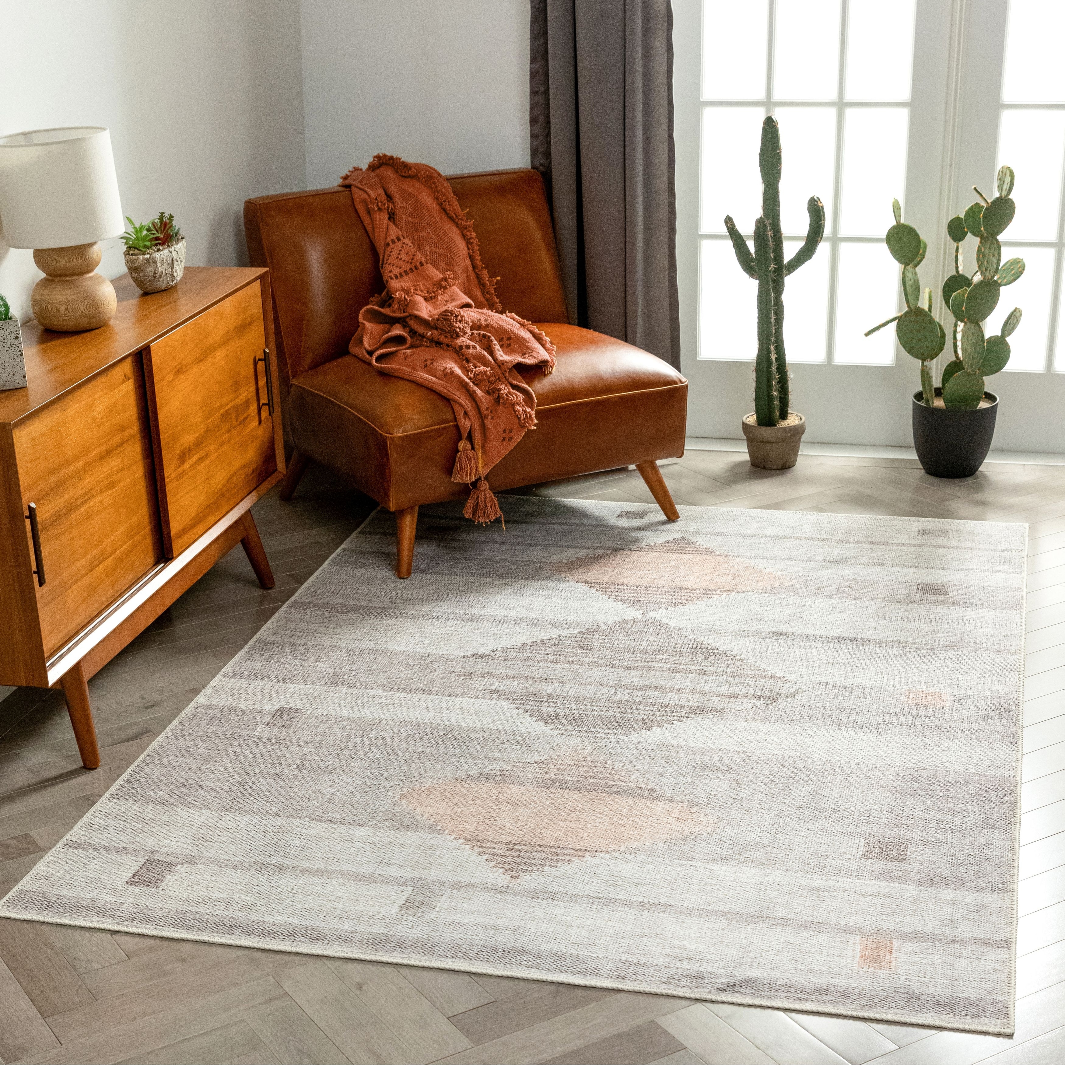 Well Woven Lotus Argonne Southwestern Machine Washable Area Rug