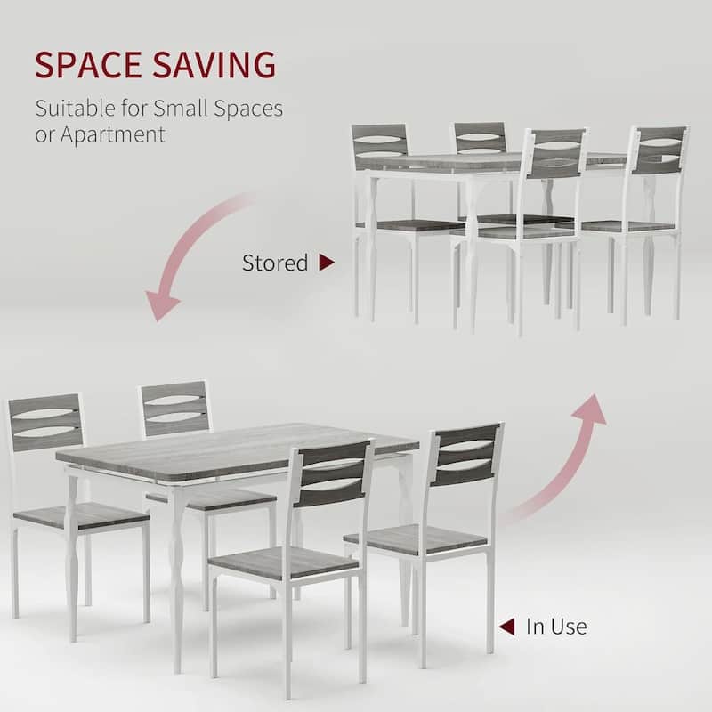 Dining Table Set for 4 with Spiral Table Legs for Small Spaces Kitchen Apartment