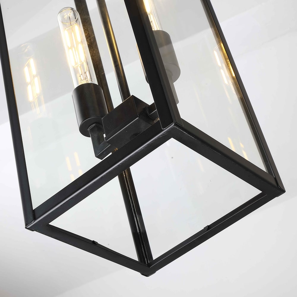 17" H 1-Light Outdoor Hanging Lantern Pendant Light-Dusk to Dawn could be chosen