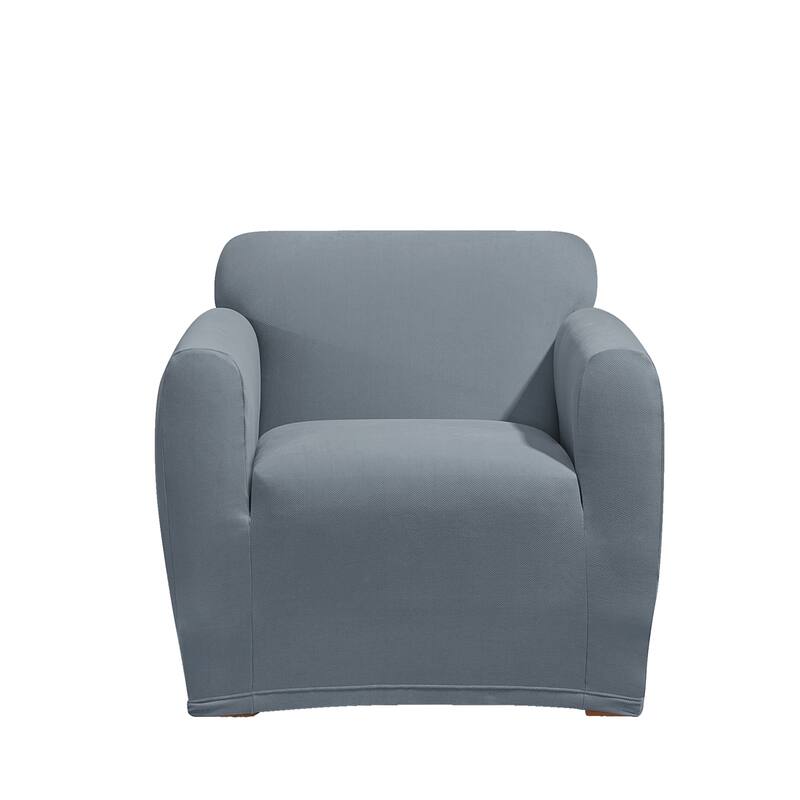 SureFit Stretch Morgan 1 Piece Chair Slipcover - Storm Blue