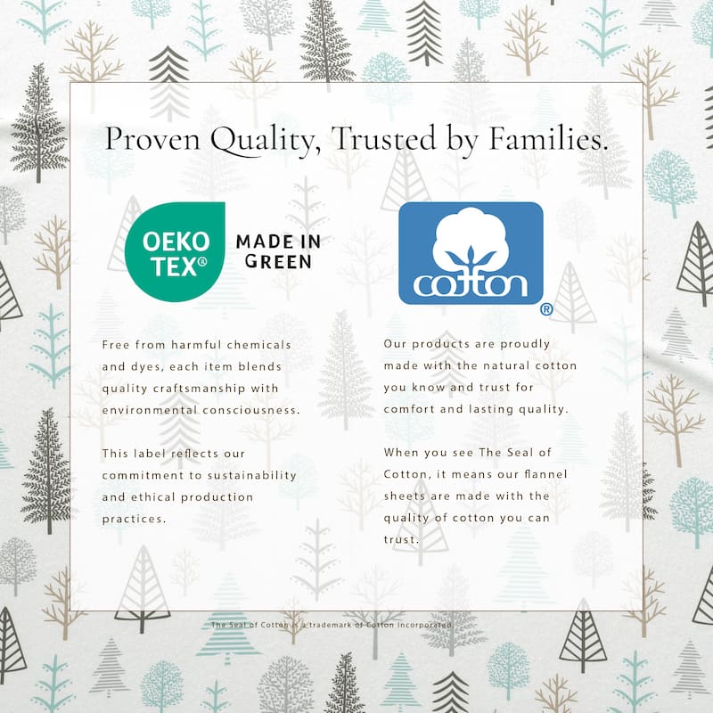 Linery & Co. Winter Turkish Cotton Double-Brushed Flannel Bed Sheet Set