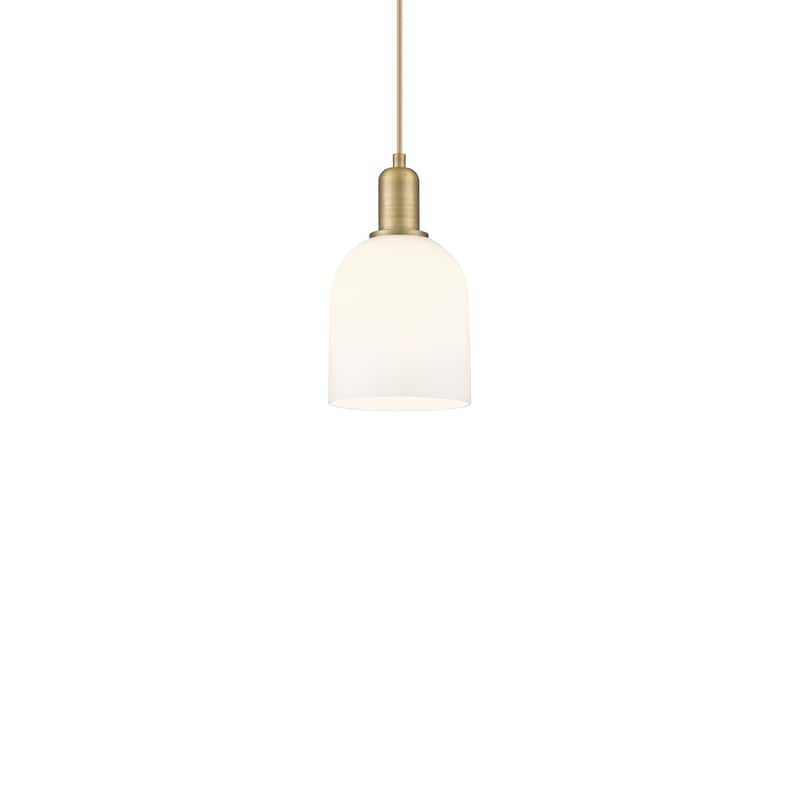 Innovations Lighting 716-1P-11-6 Bella Pendant Bella 6" Wide Mini - Brushed Brass / White