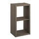 preview thumbnail 17 of 20, ClosetMaid Decorative Storage 2-Cube Organizer Graphite Gray