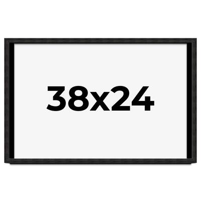 38x24 Shadow Box Black Rustic Barnwood Display Frame | 1.125 Inch