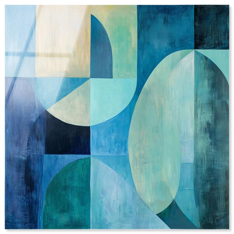 Color Blocks II Acrylic by Art Remedy, Ready to Hang - 16" x 16"