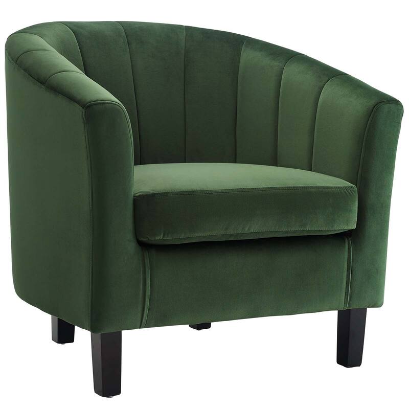 Silver Orchid Streitmann Channel Tufted Velvet Armchair (Set of 2)
