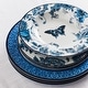 preview thumbnail 5 of 5, Marchesa Monarcha 16-Piece Porcelain Dinnerware Set, Blue