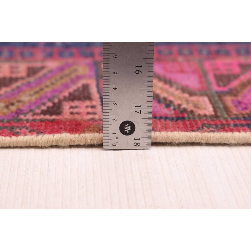 ECARPETGALLERY Hand-knotted Antalya Vintage Dark Pink Wool Rug - 5'4 x 9'2