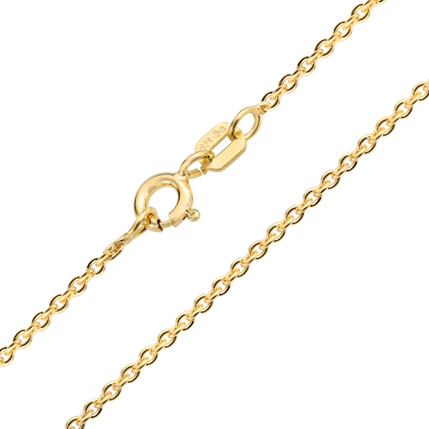 18/" 0.9mm Cable Chain Necklace Italy Italian 925 Sterling Silver