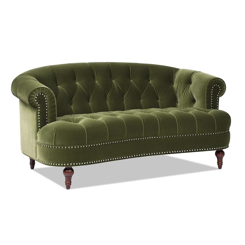 La Rosa 68.5" Victorian Tufted Chesterfield Loveseat