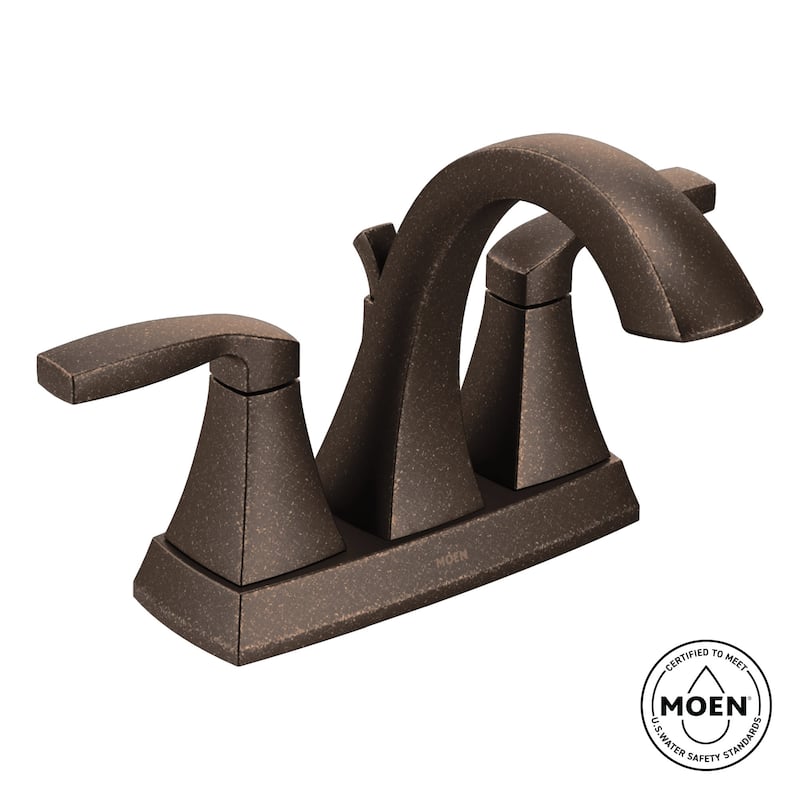 Moen Voss Double Handle Centerset Bathroom Faucet (Valve Included)