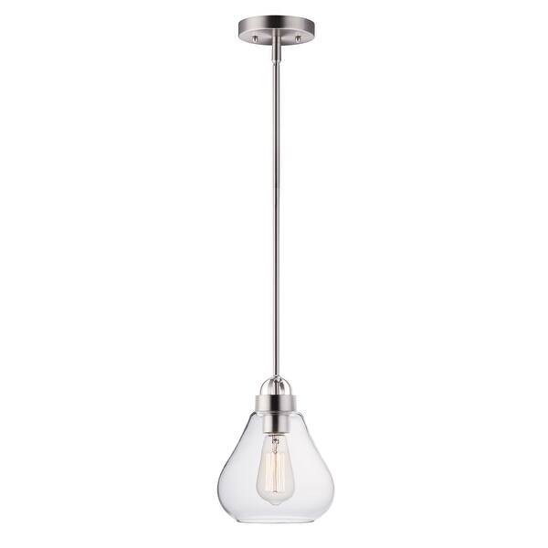 slide 2 of 3, Dianne 1-light 7.5" Wide Steel Pendant - satin nickel satin nickel