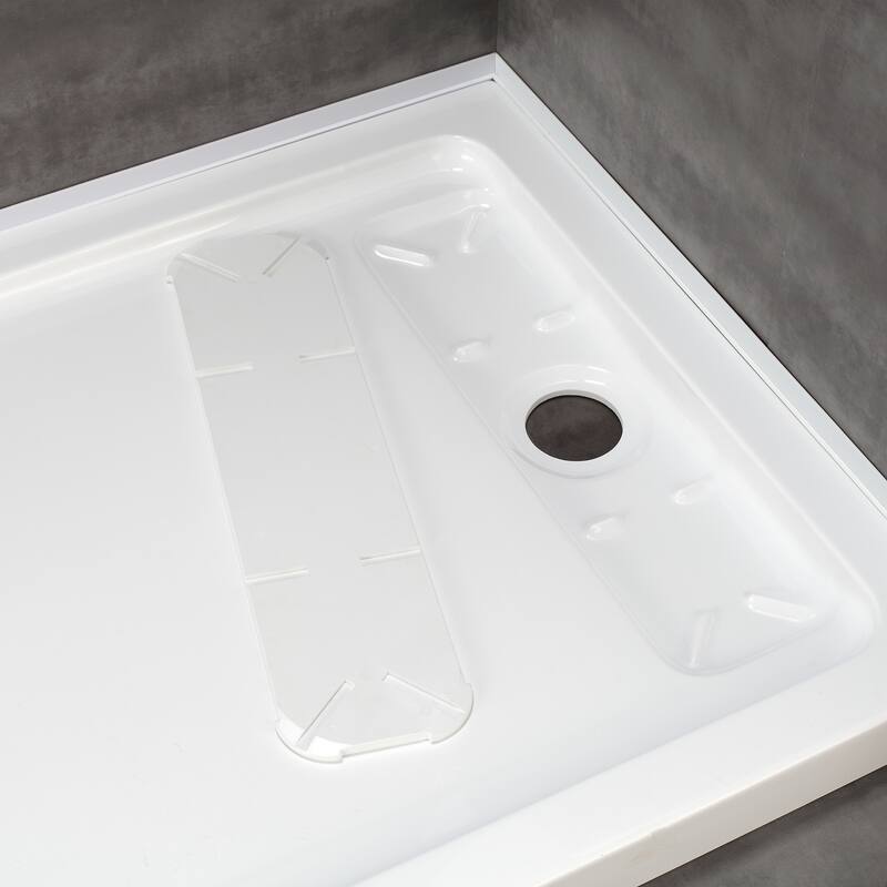 Bel Soft Close 3-Piece Base/Door Rectangular Corner Shower Kit (Left or Right Drain)
