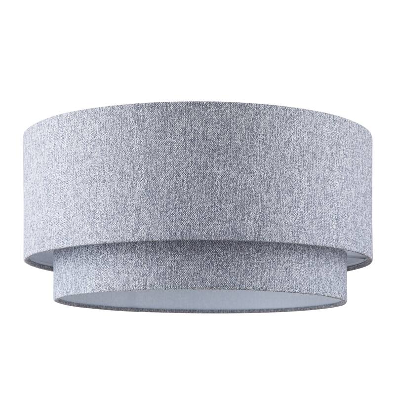 Artiva Large Premium Double Drum Linen Shade,Grey