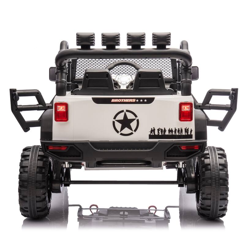 Kids Electric Ride-On Car 24V 400W with Parents Control, 3 Speed Settings, Bluetooth, USB, Music, LED Searchlights