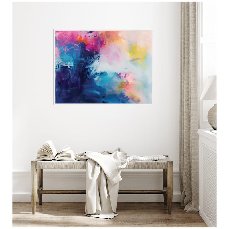 Kate and Laurel Sylvie Bright Abstract II Framed Canvas by Amy Lighthall