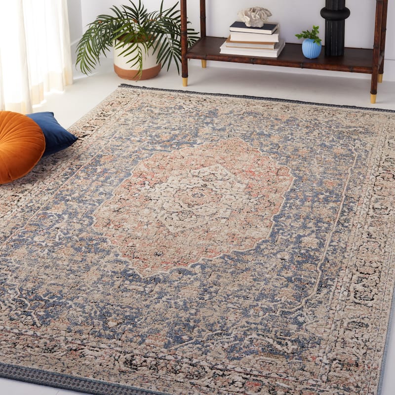 SAFAVIEH Vivaldi Tzetza Oriental Rug - 4' x 6' - Blue/Rust
