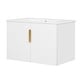 preview thumbnail 29 of 38, GDFStudio - Marwood Vintage Double Bathroom Vanity Set with 3 Holes Single Ceramic Sink & Soft Closing Doors - 60'W