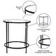 preview thumbnail 4 of 4, Astoria Collection Coffee and End Table - Set 3 Piece Occasional
