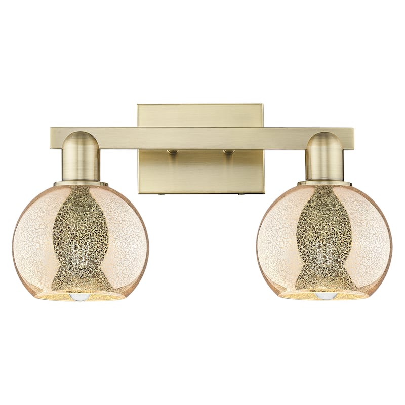 Innovations Lighting Endless Possibilities Arcadia - Athens - 2 Light 17" Bath Vanity Light - Mercury/Antique Brass